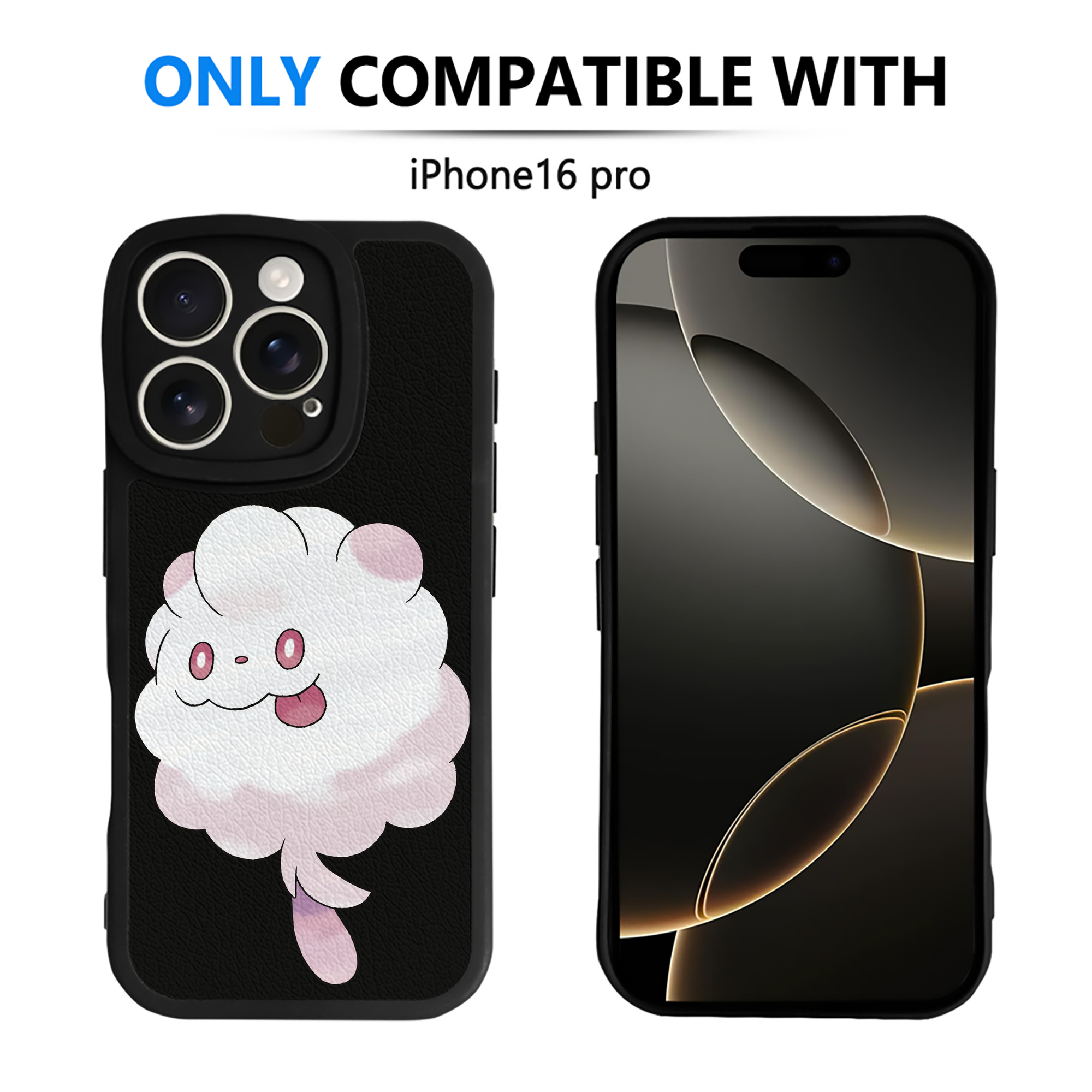 （画像用） ポケットモンスター Pokémon 【iPhone 16シリーズ対応】シリコンスマホケース（レザー調） 材質：シリコン